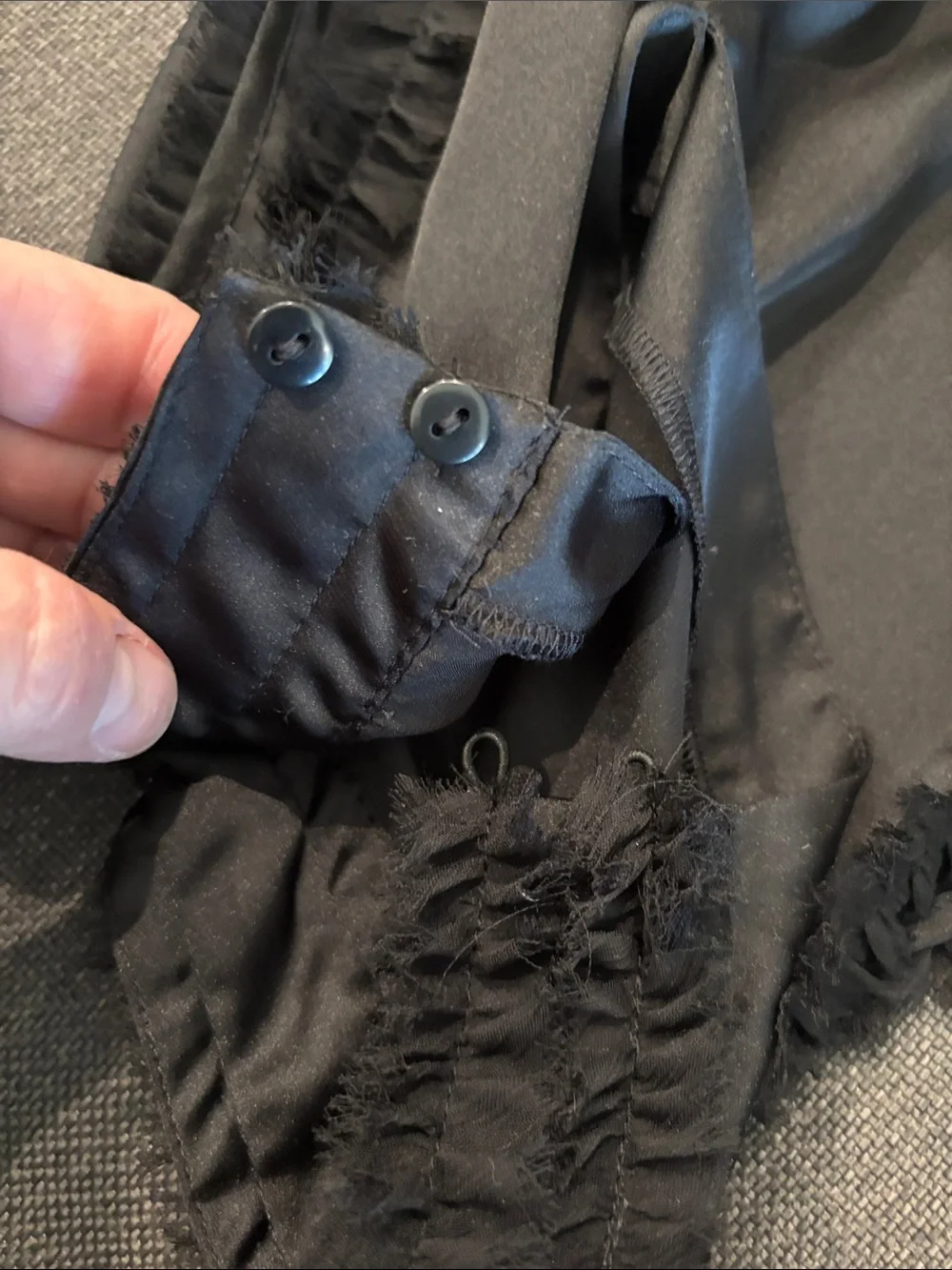 Zara Black Ruffle High-Neck Sleeveless Camisole Tank Size Small - Picture 7 of 7